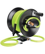 Flexzilla Manual Open Face Air Hose Reel with 3/8&quot; x 50&#39; Hose - $162.16