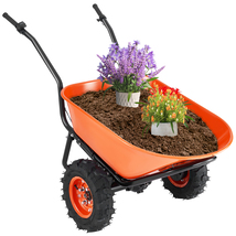 VEVOR Electric Wheelbarrow Cart 500W Powered, 7 Cu. Ft. Load &amp; 573 lbs C... - $470.99