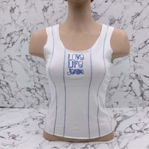 Women&#39;s Azzure White | Blue Stitching Tank Top NWT - $723.31 MXN