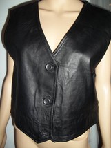 Sultan Leather Mens&#39; Black Leather Vest - Medium - NWOT - £26.36 GBP