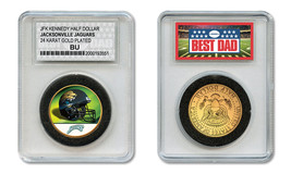 Jacksonville Jaguars Nfl *Greatest Dad* Jfk 24KT Gold Clad Coin Special Ltd Case - £7.74 GBP