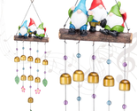 Wind Chime for outside - Garden Gnomes Resin Windchime for Outdoor Decor... - $41.78