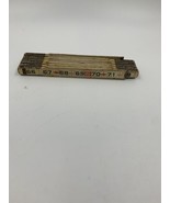 Lufkin Red End 066F 6’  Folding Wooden Ruler Used Vintage 72” - $9.50