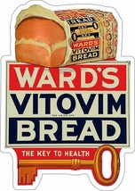 Ward&#39;s Vitovim Bread Laser Cut Metal Advertisement Sign - £46.56 GBP