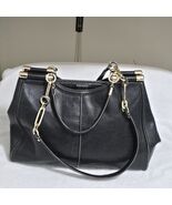 Coach Madison Caroline Satchel Black Textured Leather Purse Bag 25245 READ - €148,45 EUR