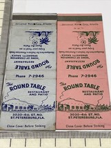 Lot Of 2 Matchbook Covers  The Round Table Restaurant  ST Petersburg, FL... - $14.85