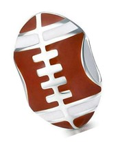 Realistic Football Rugby Sports 925 Sterling Silver - $146.49