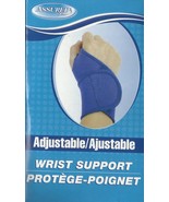 ELASTIC WRIST SUPPORT Adjustable Hand Brace BLUE orthopedic orthopaedic - $32.11 CAD