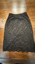 Apostrophe Stretch Black Lace Lined A-line Skirt Women&#39;s Size XS - $6.08