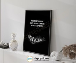 Chess Wall Art You Cannot Undo the Moves Motivation Quotes Print Wall Decor-P649 - $24.65+