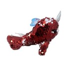 Oriental Trading Company Red Narwhal Valentine Plush 3.5 inches high W Tag - $6.60