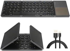 Foldable Bluetooth Keyboard, Tri- Folding Portable Wireless Keyboard with Touchp - £38.60 GBP