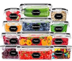 12 Pack Airtight Food Storage Containers - £19.45 GBP