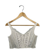New Victorias Secret Bra Womens Large White Dream Angles Unlined Lace Up... - $43.31 CAD
