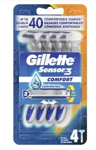 Gillette Sensor 3 ComfortGel Disposable Razors, 3 Blades, Qty 4 Razors - $9.95