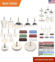 19-Pc Drill Buffing Wheel Kit with Premium Compounds for Ultimate Surfac... - $756.61 MXN
