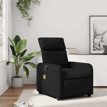Massage Recliner Chair Black Faux Leather - $6,471.88 MXN