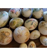 Vintage Sugared Oval Egg Shaped /round Ornament Christmas. Lot of 14 - €79,84 EUR