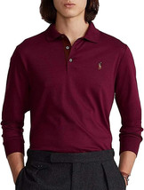 Polo Ralph Lauren Mens Wine Red Classic Fit Long Sleeve Polo Shirt, LT  ... - £79.09 GBP