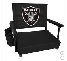 Las Vegas Raiders Stadium Seat NFL Premium Foldable Pocket Black Silver ... - $84.99