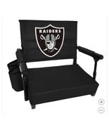 Las Vegas Raiders Stadium Seat NFL Premium Foldable Pocket Black Silver ... - $119.53 CAD
