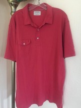 Men&#39;s LINKSOUL GOLF CASUAL POLO SHIRT SZ XL Rose Color 100% Luxury Cotton - $29.69