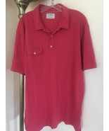 Men&#39;s LINKSOUL GOLF CASUAL POLO SHIRT SZ XL Rose Color 100% Luxury Cotton - $29.69