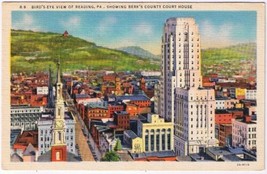 Postcard Birds Eye View Reading Pennsylvania Berks County Court House - £2.73 GBP