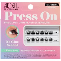 Ardell Press On Lashes Fauxmink Natural – Pre-Glued Underlash Extensions... - $15.45 CAD
