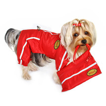 Klippo Dog Clothes Raincoat Bodysuit with Reflective Stripes and Pouch  XS-XL - £27.89 GBP