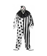 Mens Killer Clown Black White Jumpsuit, Mask, Collar 3 Pc Halloween Cost... - £31.38 GBP