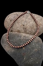 Southwest Handmade 8mm Copper Color Navajo Pearl Style Beaded Necklace - £26.93 GBP