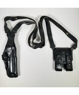 Galco Shoulder Holster Black Leather SCL24B Double Magazine Holder V202B... - $123.74