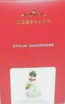 2021 Hallmark Keepsake Christmas Ornament Stylin&#39; Saxophone Magic Sound New - £14.84 GBP