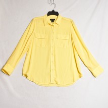 Investments Women&#39;s Long Sleeve Yellow Button Up Shirt Size Small - $18.94