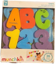 Munchkin Learn Bath Letters &amp; Numbers, Primary, 36 Ct 18+ months - £3.86 GBP