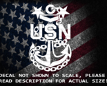 US Navy Master Chief Anchor &amp; Chain Insignia Vinyl Decal US Seller US Made - £5.38 GBP+