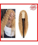 30 Inch Honey Blonde Curly Wig - Luxurious Loose Deep Wave Lace Front De... - $48.19 CAD