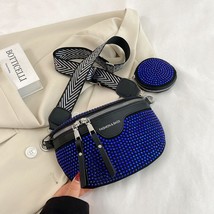 Rhinestones Small Fanny Pack for Women  Designer Waist Pack Fashion  Crossbody P - £54.67 GBP