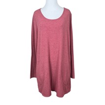 Toad &amp; Co Tunic Top Womens Large Pink Gray Long Sleeve Swifty Striped Pockets - £23.68 GBP