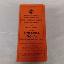 Missouri Pacific Railroad Employee Timetable No 5 1974 - $12.95
