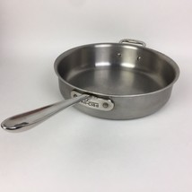 All Clad 3 Qt Stainless Saute Fry Pan Skillet 10.5” (11.25 diam.) 3” Tall Used - £51.43 GBP