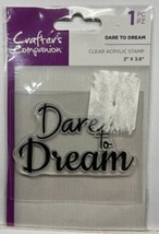 Crafters Companion 1 Piece Acrylic Stamp Dare to Dream New - £3.54 GBP