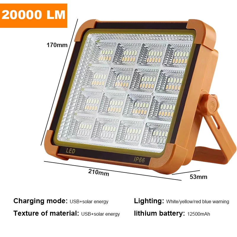 LED Solar Light Portable Solar Spotlight Rechargeable camping lantern 4 Modes fo - £153.56 GBP