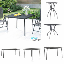 Outdoor Garden Patio Anthracite Steel Mesh Coffee Dinner Dining Table Ta... - $72.97+