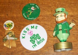 St Saint Patricks Day Lot Leprechaun Irish Ireland Paddy&#39;s Moon Book Button 1951 - £43.45 GBP