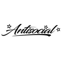 Antisocial Car Windshield Banner Decal, Black Script Style with Stars, V... - $123.57 MXN