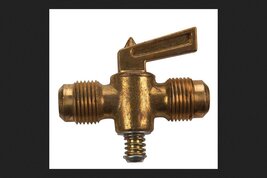 JMF Anderson Ground Plug Valve 1/2" Flare Yellow Brass Bagged 30 Psi - $14.99