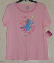 Nwt Womens Wonderful World Of Disney Eeyore W/ Butterflies Pink Knit Top Size Xl - £18.58 GBP