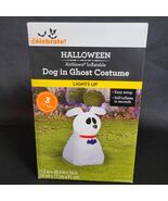 Way To Celebrate Witchy Dog Ghost Costume 3 Ft Halloween Airblown Inflat... - €19,54 EUR